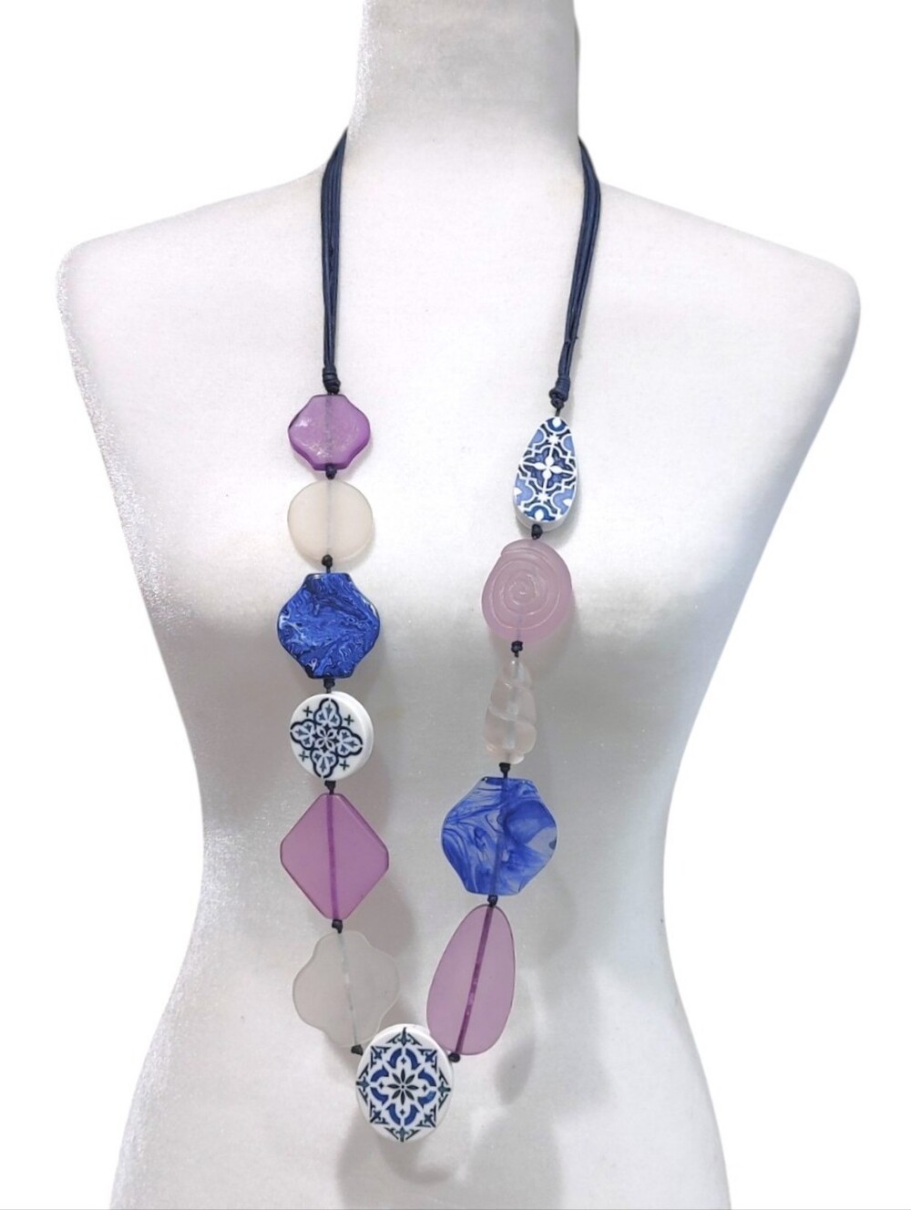 Chico's Kobe Collection Chunky Beaded Statement Necklace Fashion Jewelry